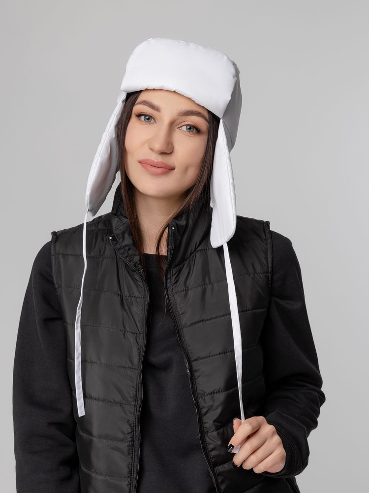 Шапка-ушанка Shelter, белая / Миниатюра WWW (1000)