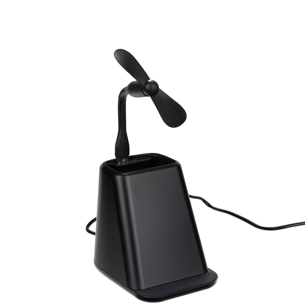 Настольный органайзер с зарядкой, лампой и вентилятором powerTower, черный / Миниатюра WWW (1000)
