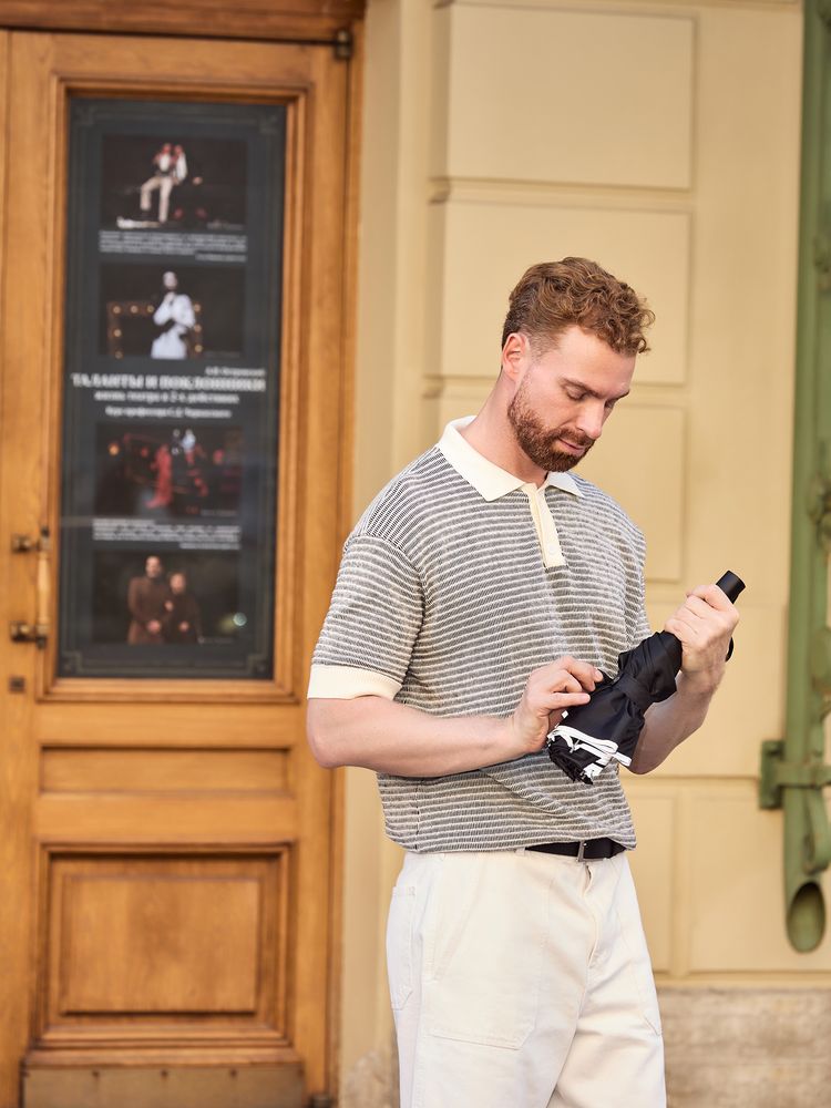 Складной зонт-наоборот Savelight со светоотражающим кантом / Миниатюра WWW (1000)