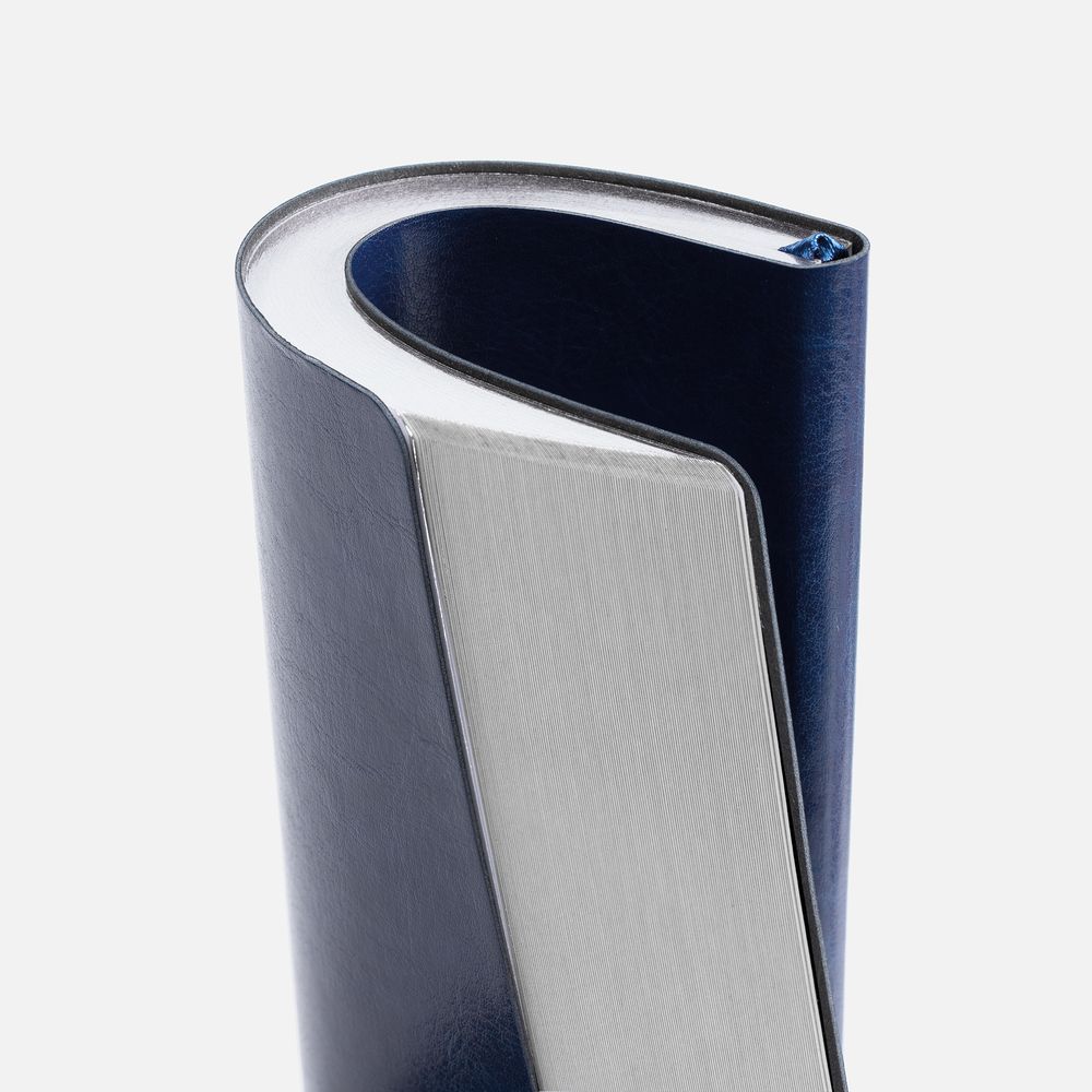 Ежедневник Nebraska Flex, недатированный, синий с серебром / Миниатюра WWW (1000)