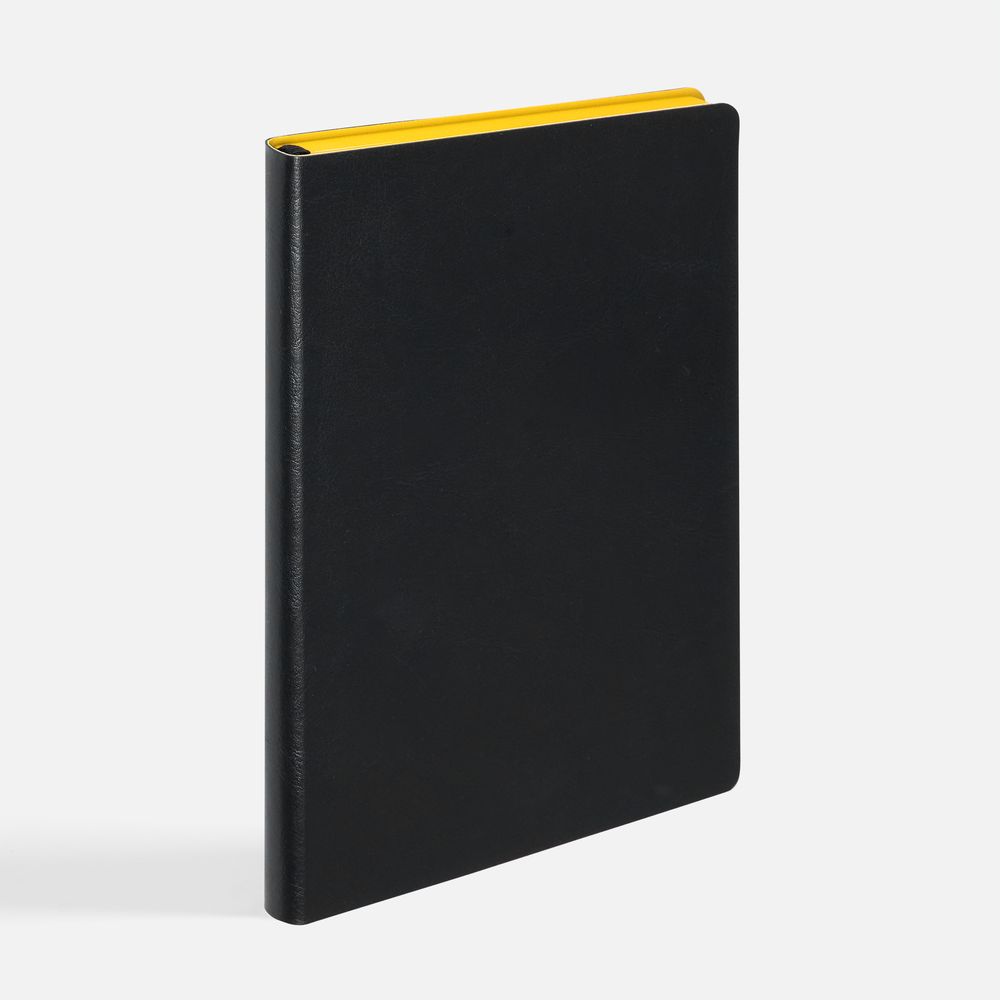Ежедневник Doppio, недатированный, черный с желтым / Миниатюра WWW (1000)