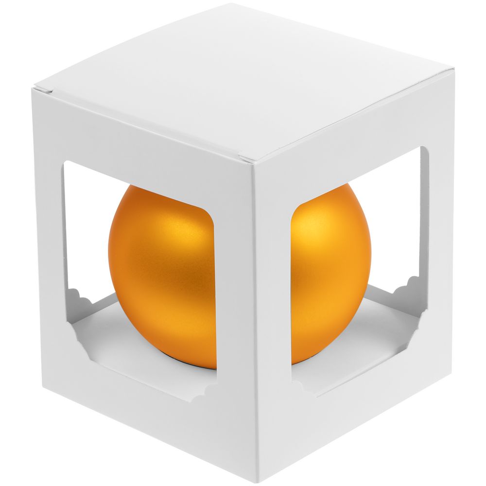 Елочный шар Gala Matt в коробке, золотой, 8,5 см / Миниатюра WWW (1000)