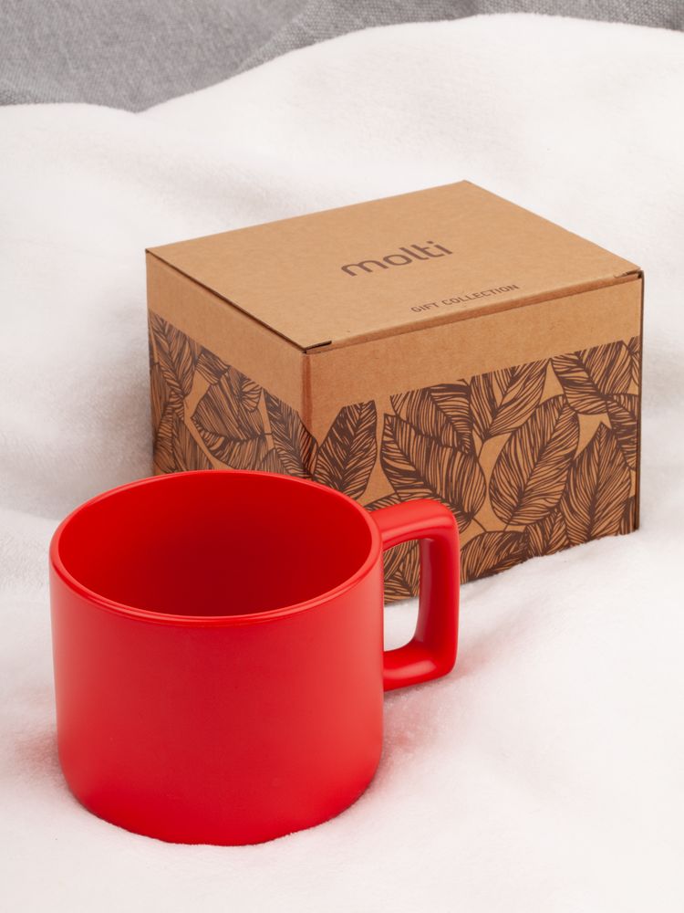 Чашка Jumbo в коробке матовая, красная / Миниатюра имиджевого (1000)