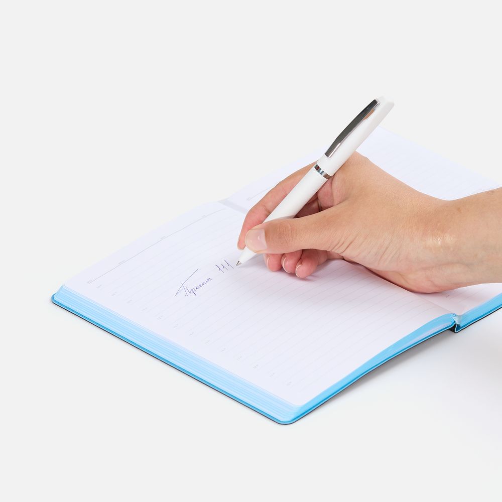 Ручка шариковая Bolt Soft Touch, белая / Миниатюра WWW (1000)