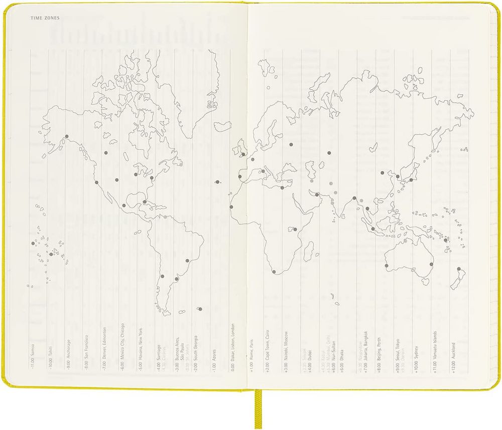 Ежедневник Moleskine Classic Large, датированный, желто-зеленый (лайм) / Миниатюра WWW (1000)