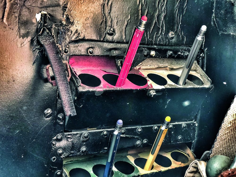 Ручка шариковая Construction, мультиинструмент, красная / Миниатюра WWW (1000)