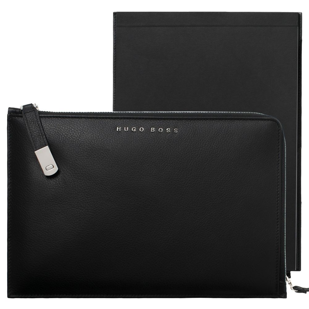 Набор Hugo Boss: конференц-папка с блокнотом А4 и ручка, черный / Миниатюра WWW (1000)