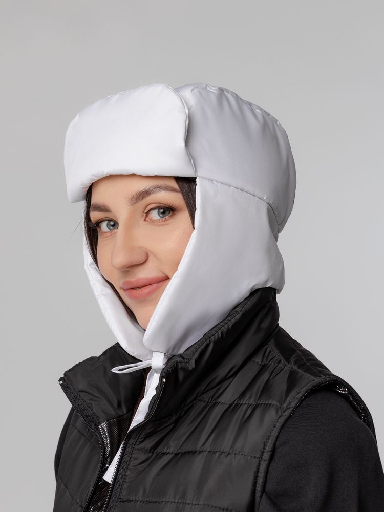 Шапка-ушанка Shelter, белая / Миниатюра WWW (1000)