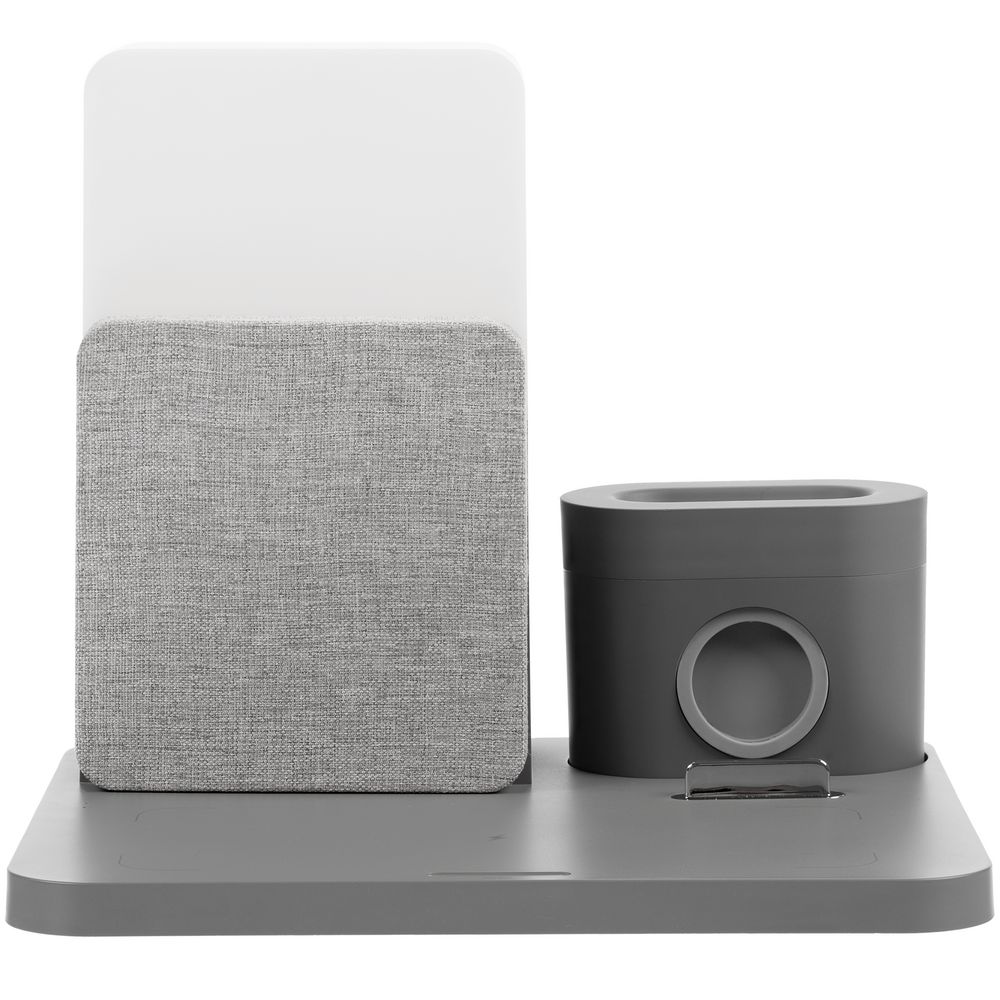 Зарядная станция с часами и подсветкой Large Charge, серая / Миниатюра WWW (1000)