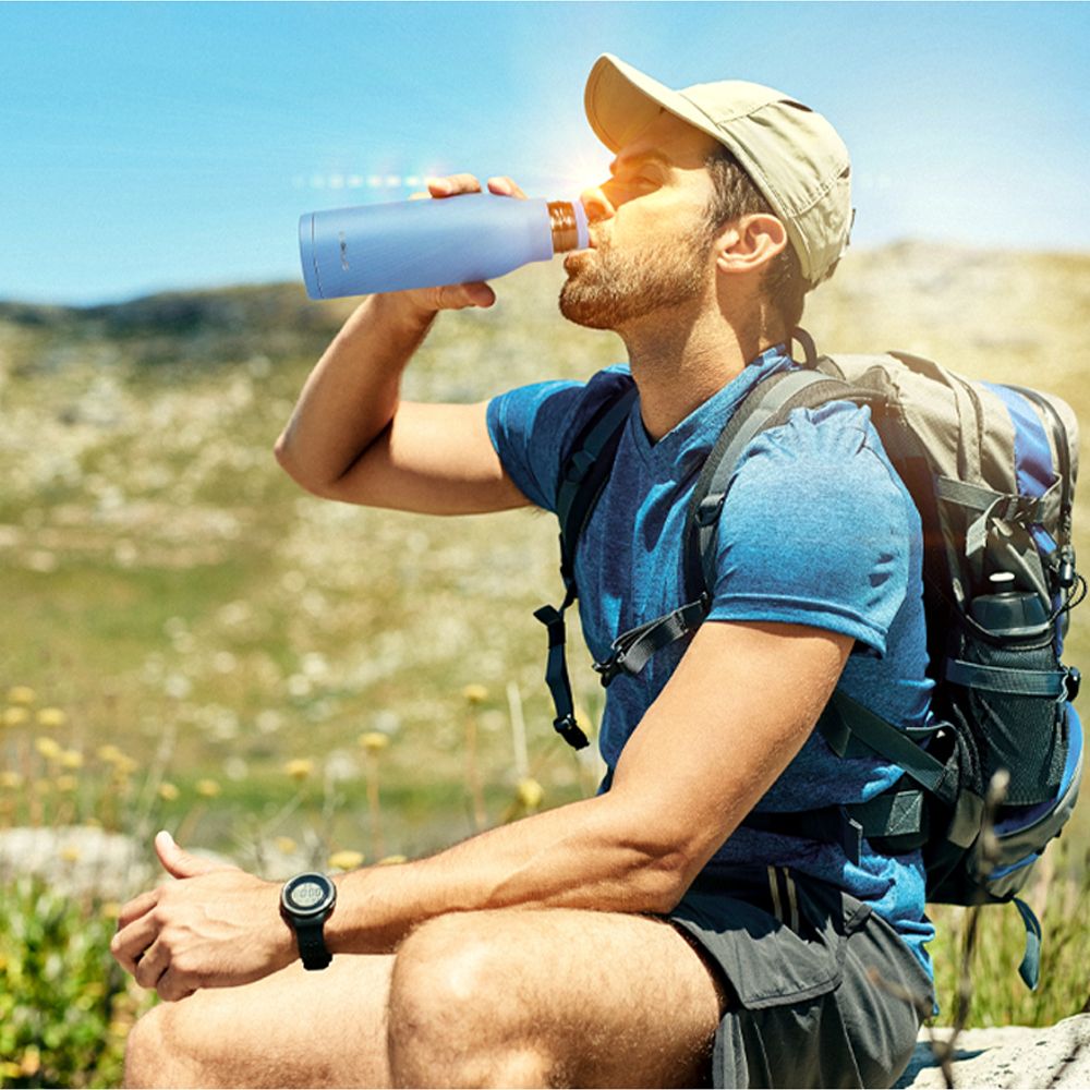 Термобутылка Tabenodo, голубая / Миниатюра WWW (1000)