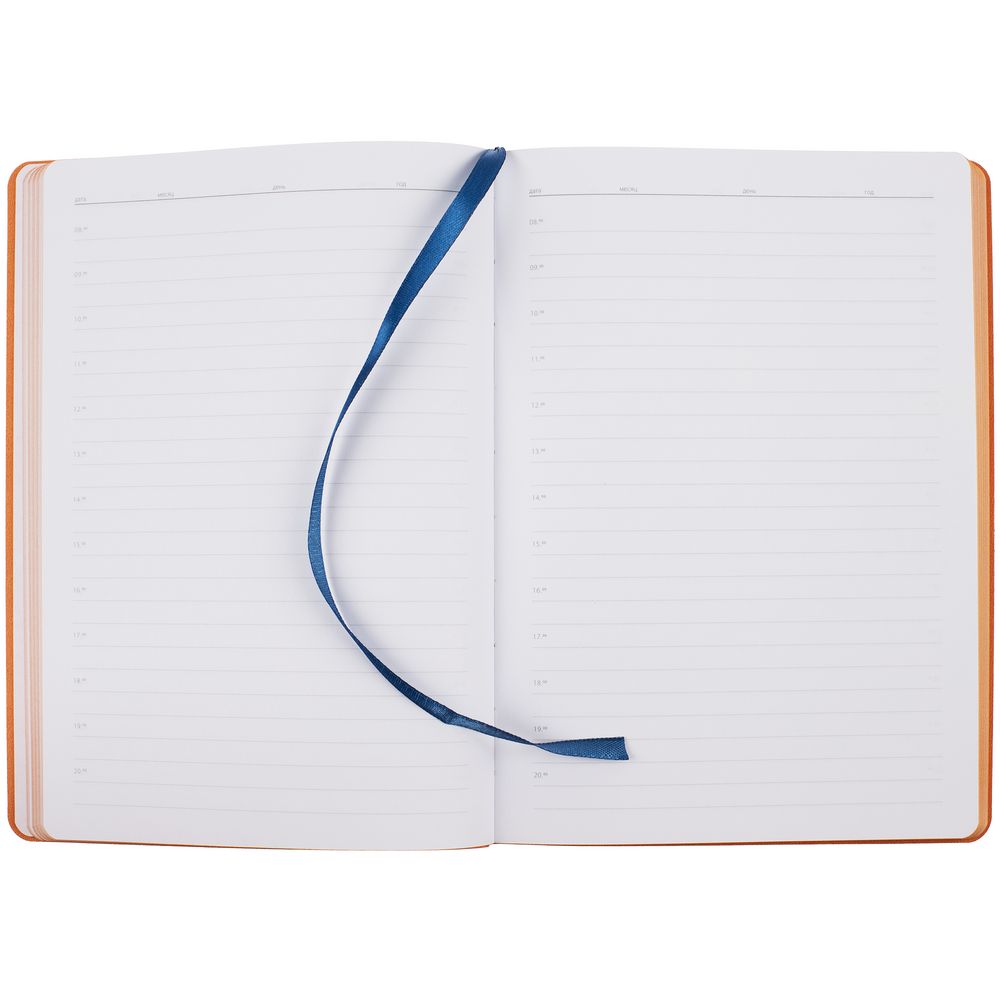 Ежедневник Slip, недатированный, синий с оранжевым / Миниатюра WWW (1000)