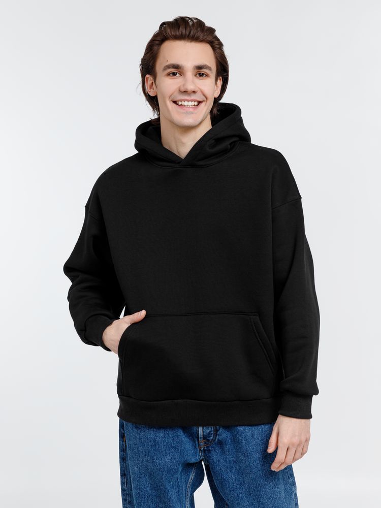 Худи оверсайз унисекс Go Easy, черное / Миниатюра WWW (1000)