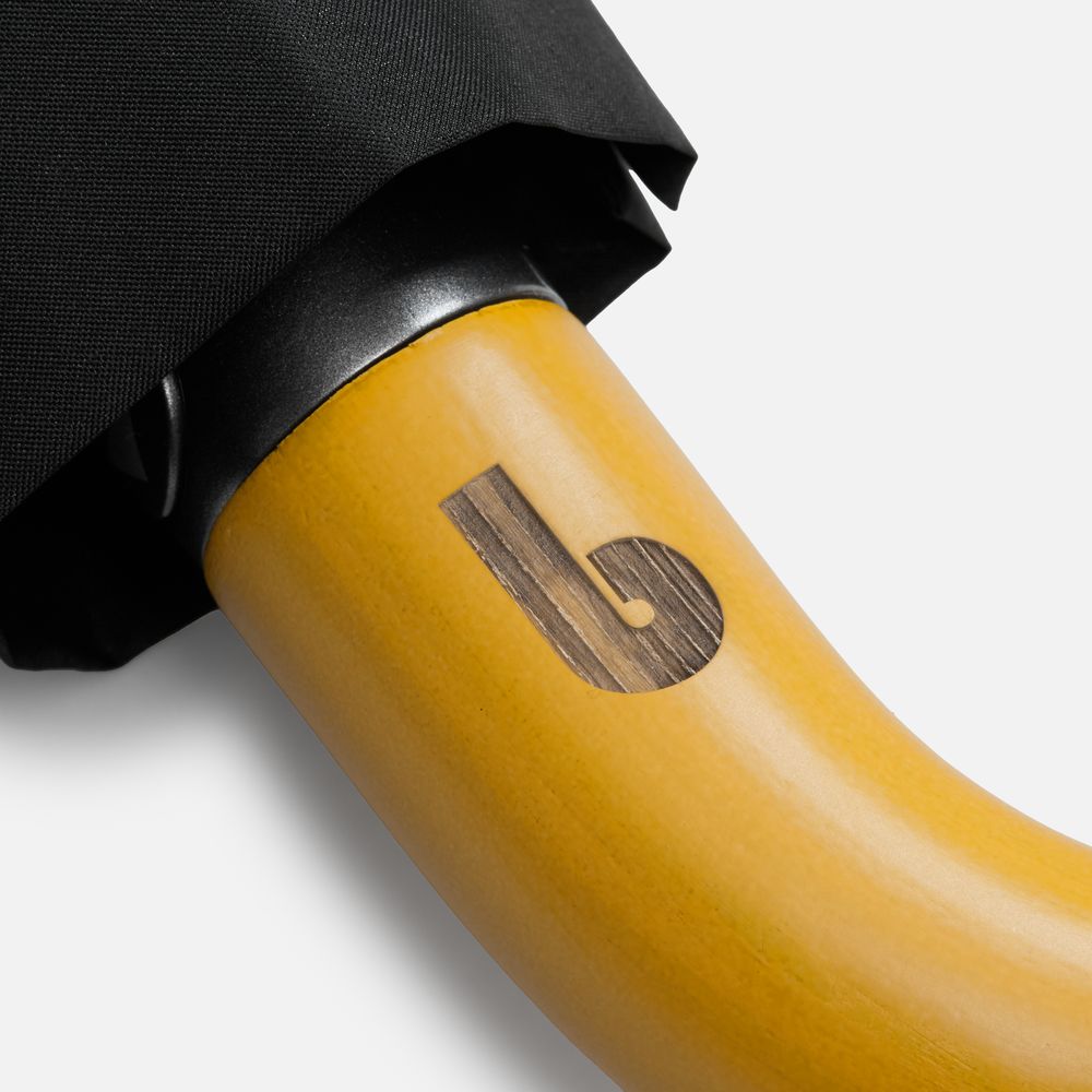 Зонт складной Classic, черный / Миниатюра нанесения (1000)