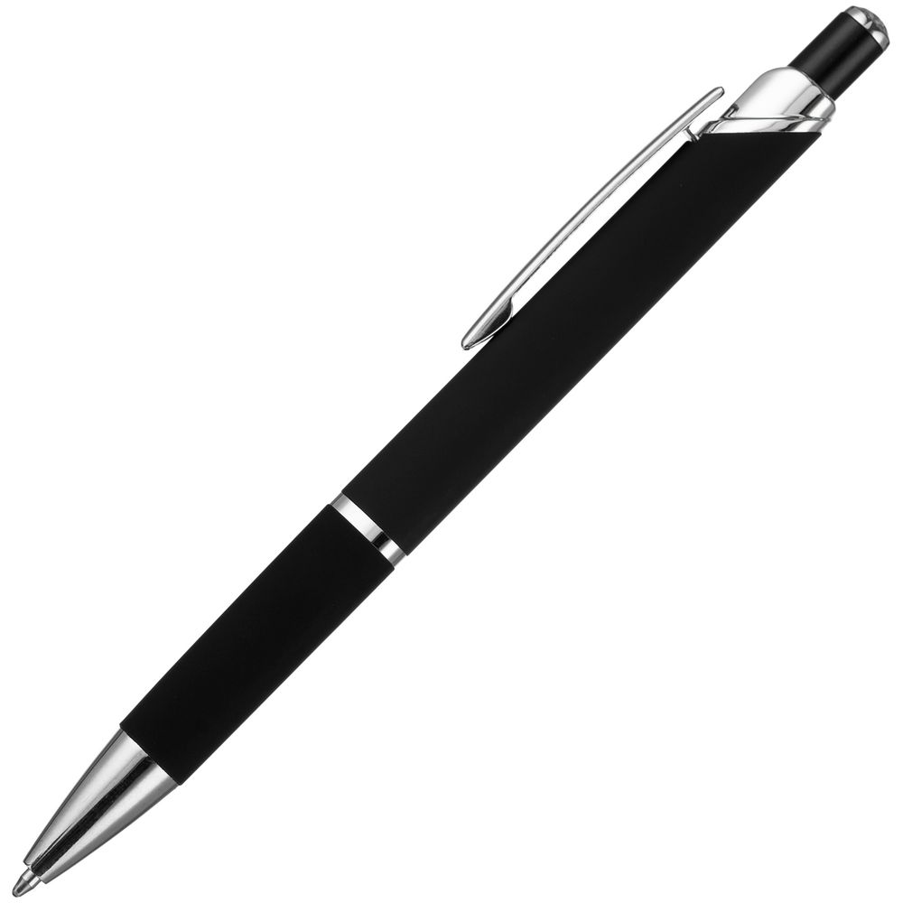 Ручка шариковая Chromos Soft Touch, черная / Миниатюра WWW (1000)