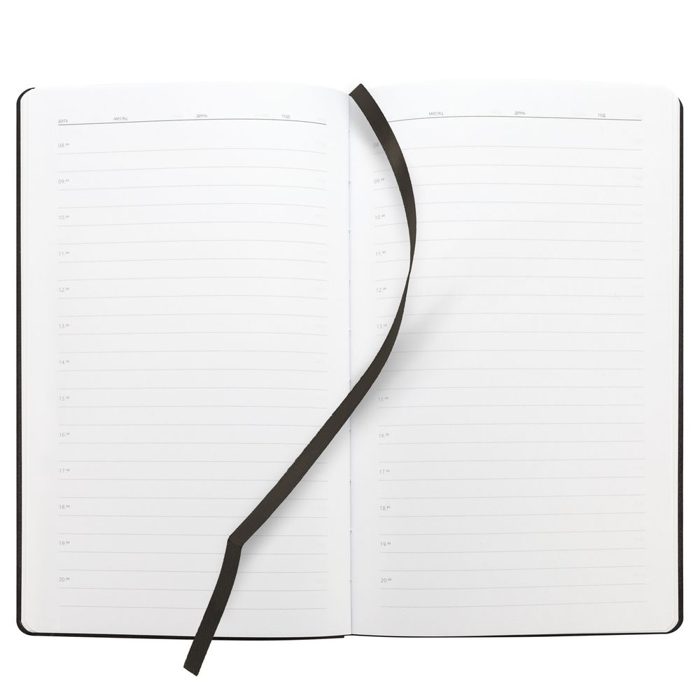 Ежедневник Knit, недатированный, черный / Миниатюра WWW (1000)