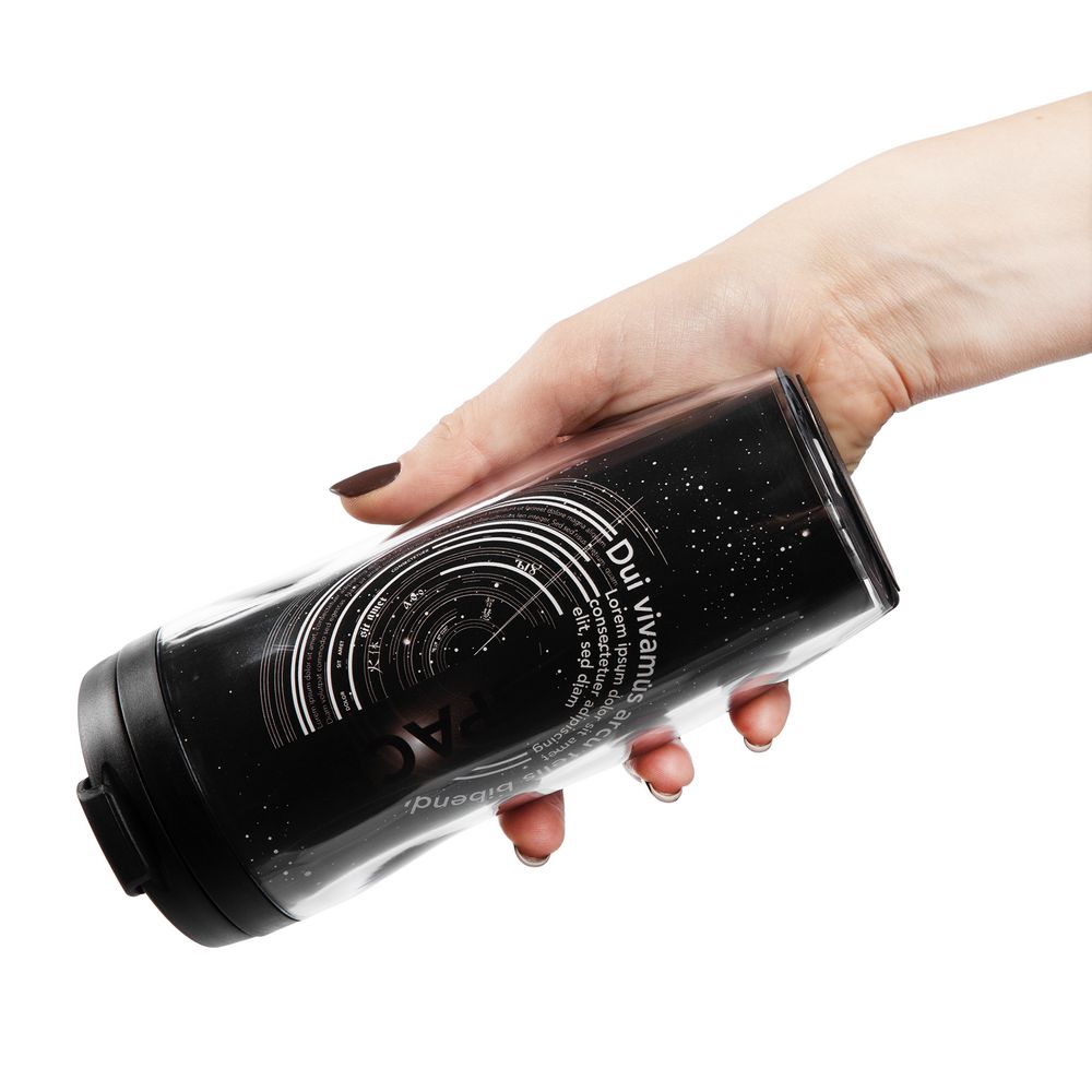 Термостакан Poster, с черной крышкой / Миниатюра WWW (1000)