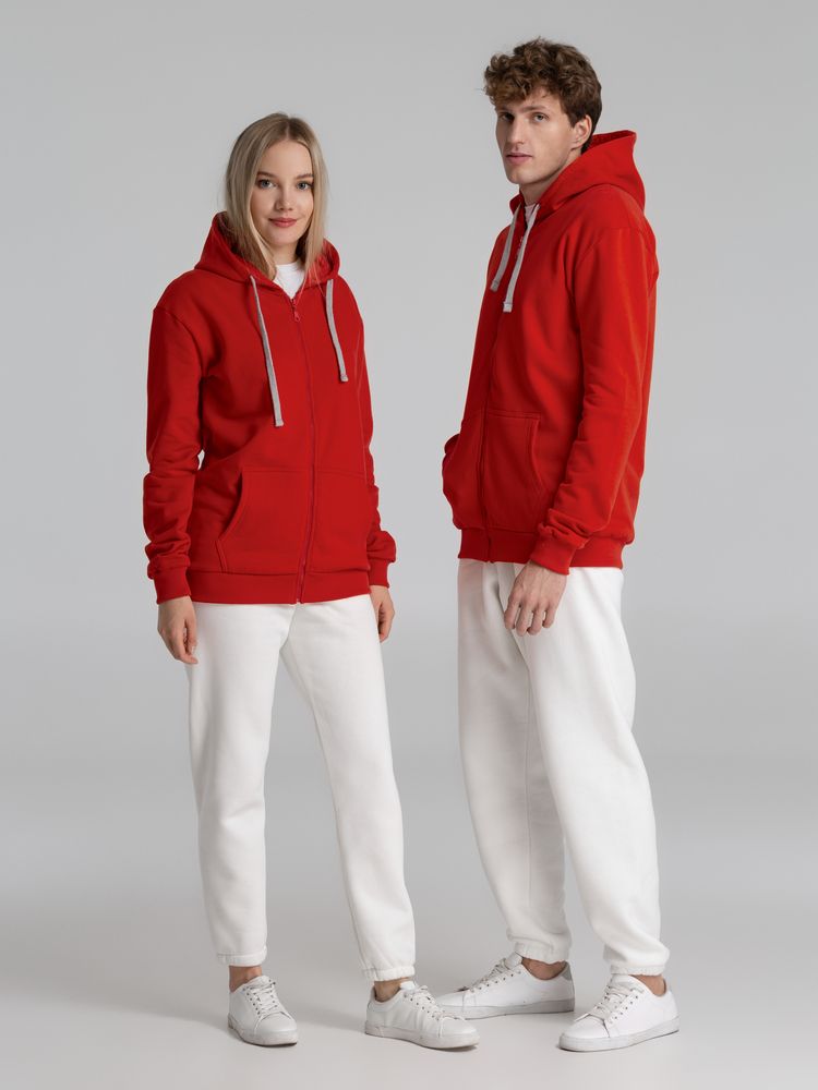 Толстовка на молнии с капюшоном Unit Siverga Heavy, красная / Миниатюра WWW (1000)