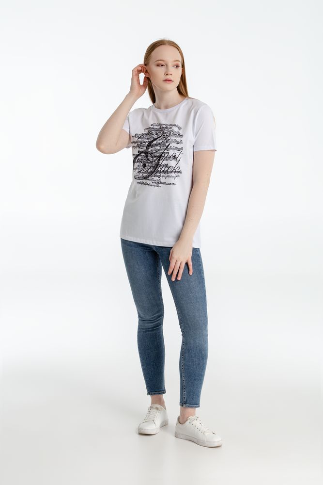 Футболка Not Gluck, белая / Миниатюра WWW (1000)