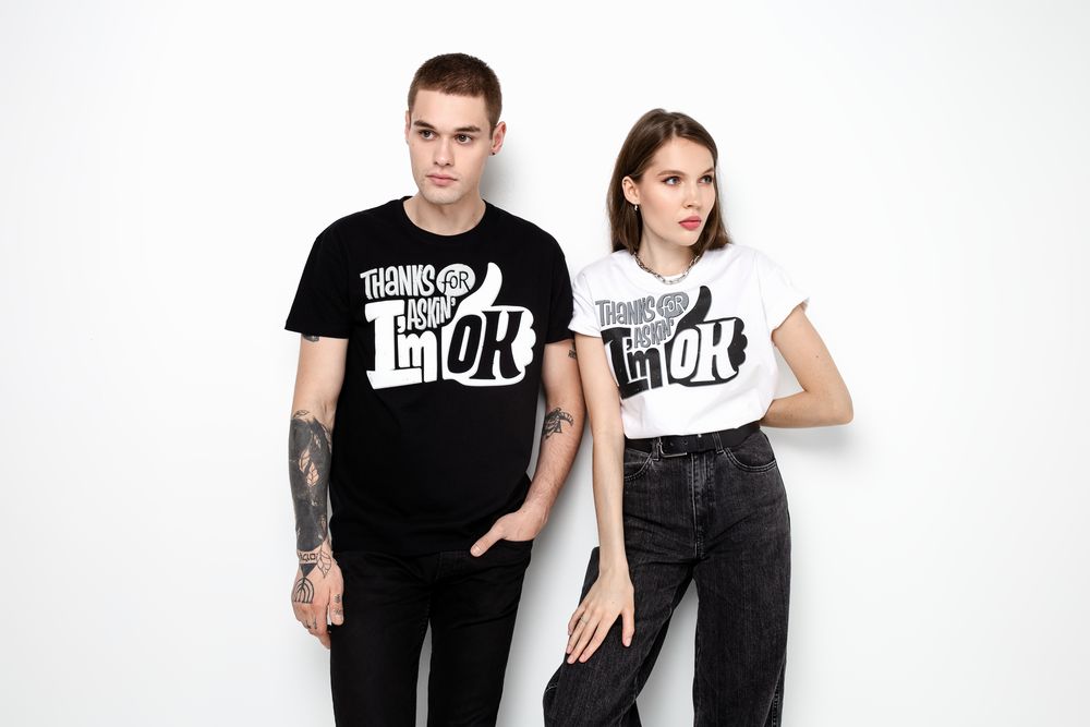 Футболка I'm OK, белая / Миниатюра WWW (1000)