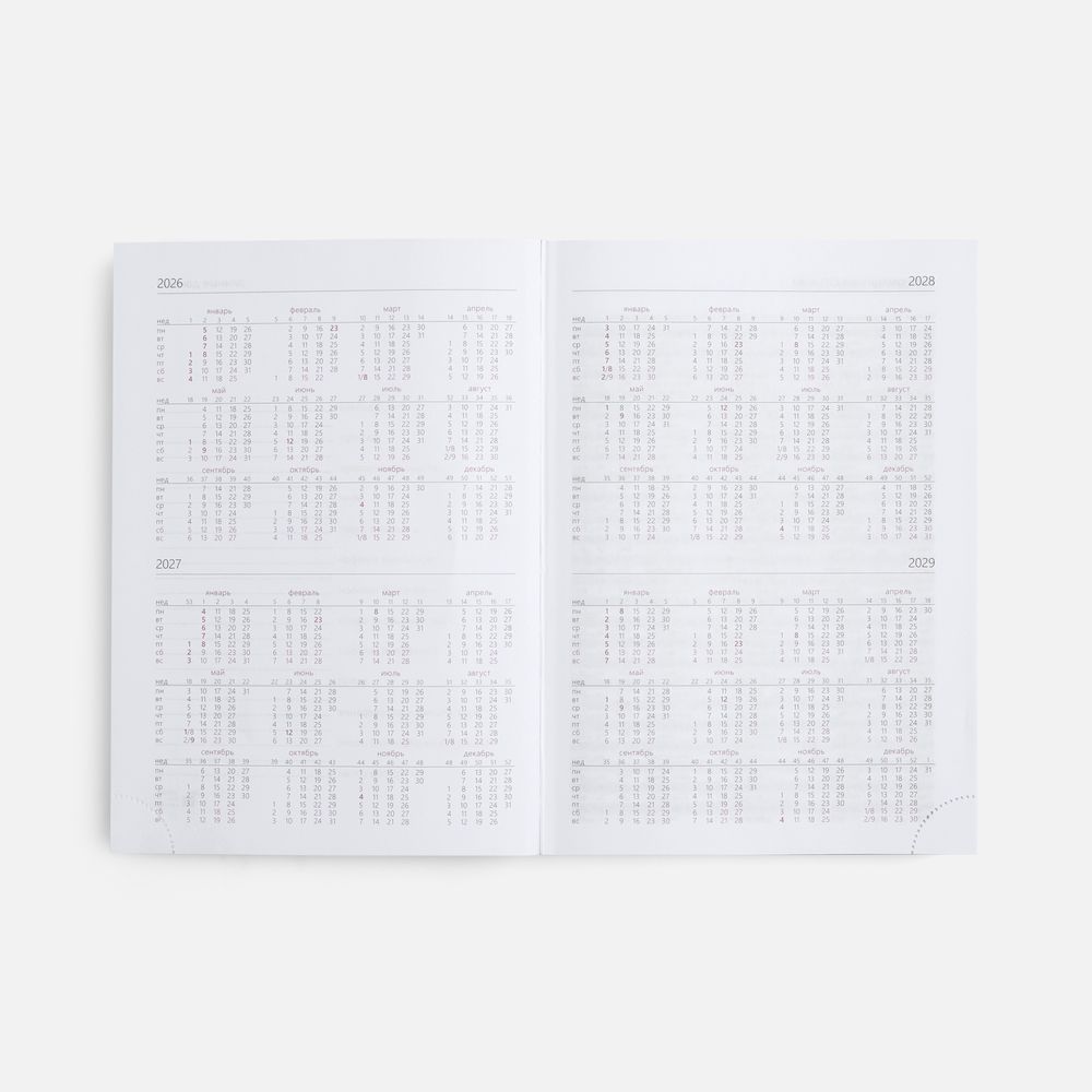 Ежедневник New Nebraska, датированный, зеленый / Миниатюра WWW (1000)