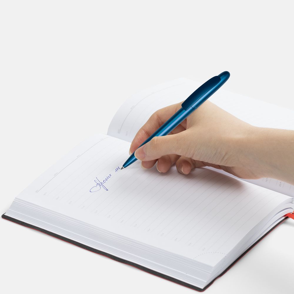 Ручка шариковая Moor Silver, синий металлик / Миниатюра WWW (1000)