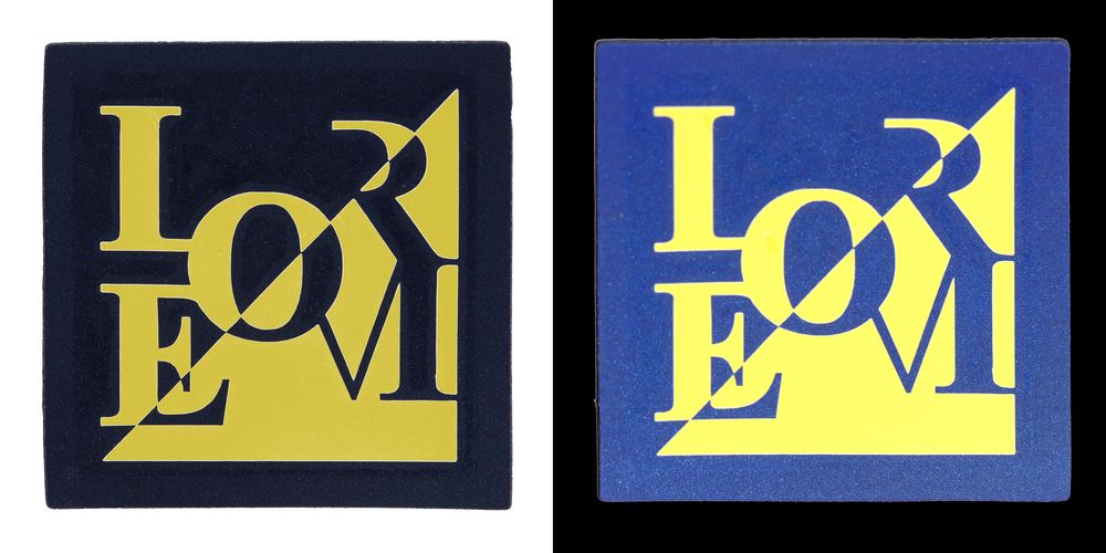 Лейбл светоотражающий Tao, L, синий / Миниатюра WWW (1000)