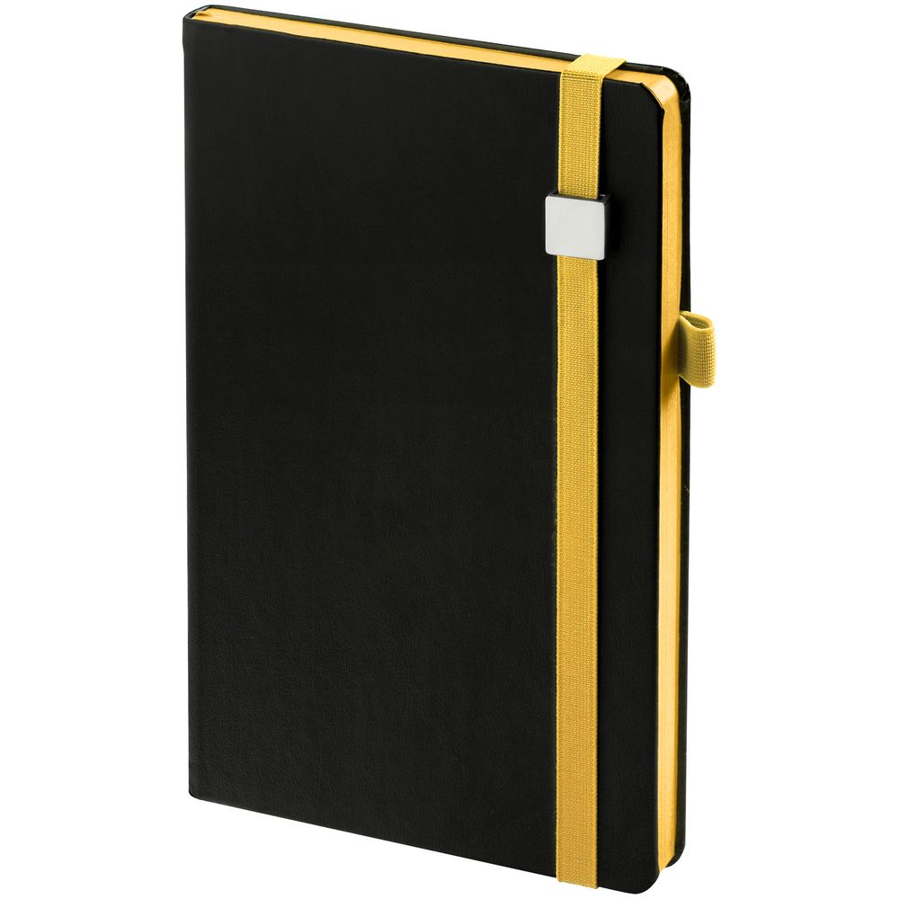 Ежедневник Ton Metal, недатированный, черный с желтым / Миниатюра WWW (1000)