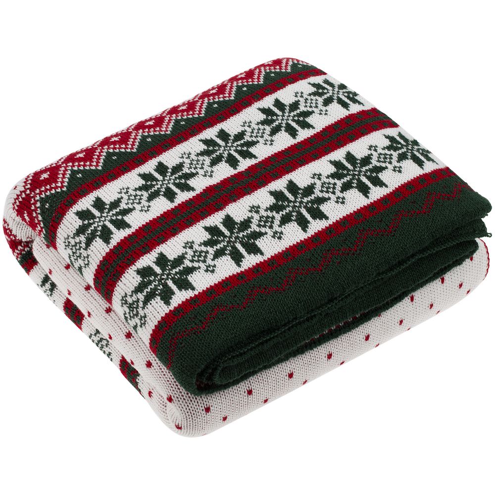 Плед Happy View, зеленый с красным / Миниатюра WWW (1000)