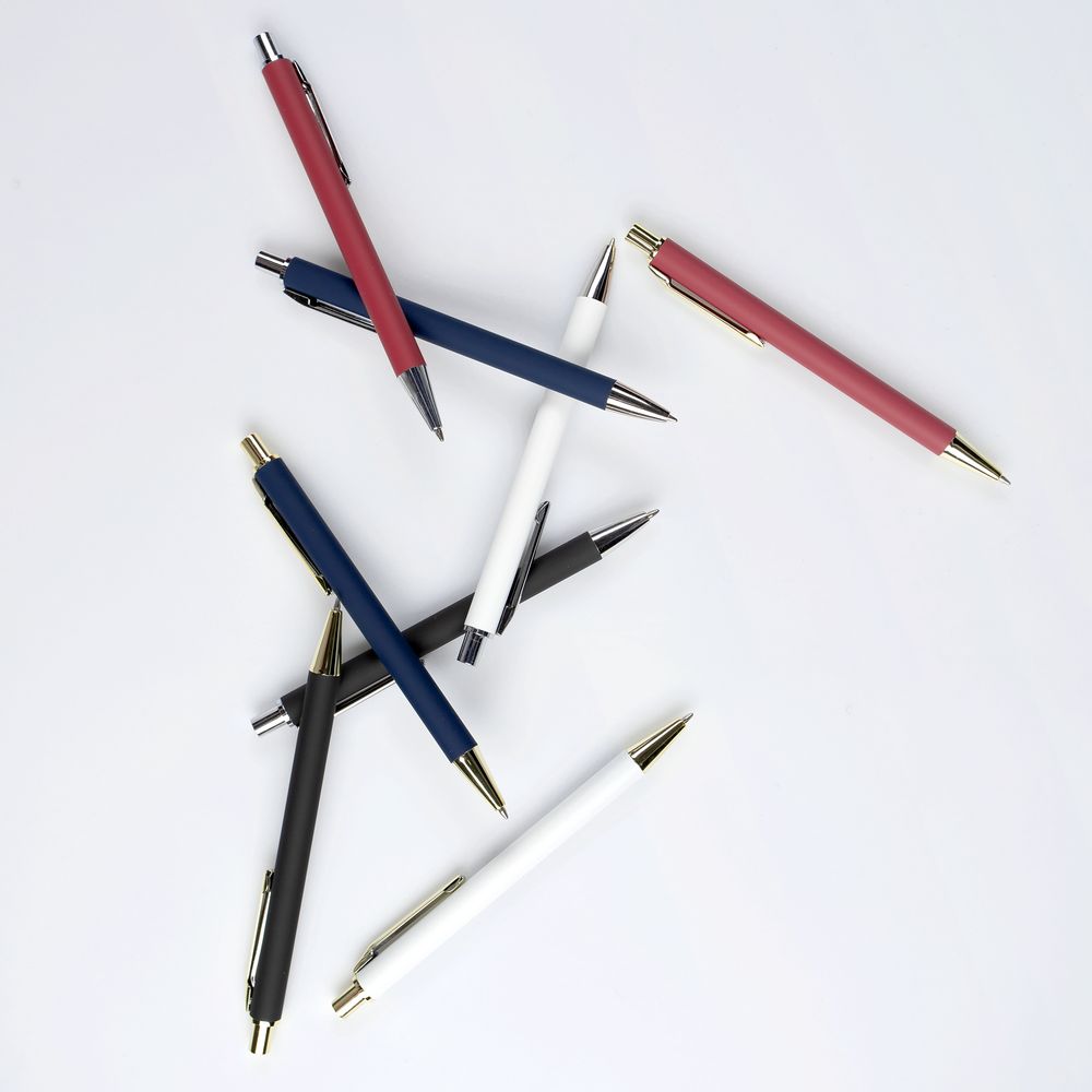 Ручка шариковая Lobby Soft Touch Gold, черная / Миниатюра WWW (1000)