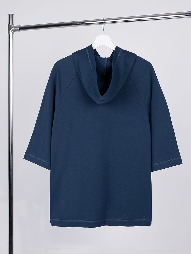 Футболка оверсай унисекс с капюшоном Neofit, темно-синяя / Миниатюра WWW (1000)