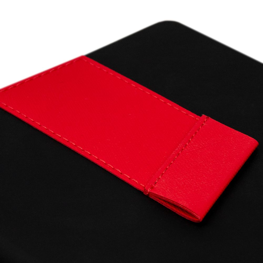 Ежедневник Bookmark, недатированный, черный с красным / Миниатюра WWW (1000)