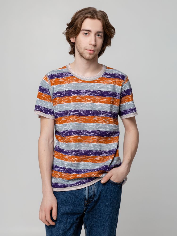 Футболка мужская Rayet двусторонняя, оранжевая с фиолетовым / Миниатюра WWW (1000)