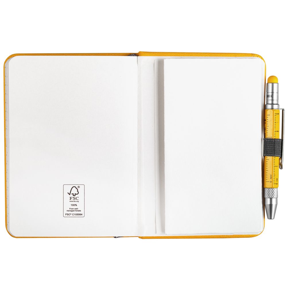 Блокнот Lilipad с ручкой Liliput, желтый / Миниатюра WWW (1000)