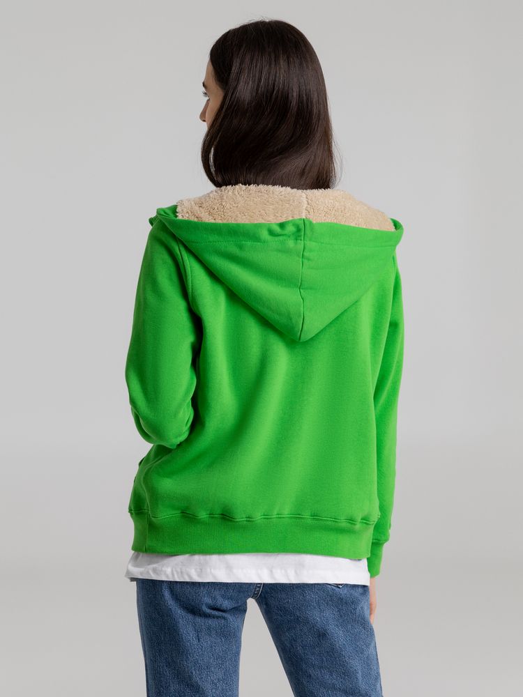 Толстовка унисекс на молнии Sherpa 280, ярко-зеленая / Миниатюра WWW (1000)