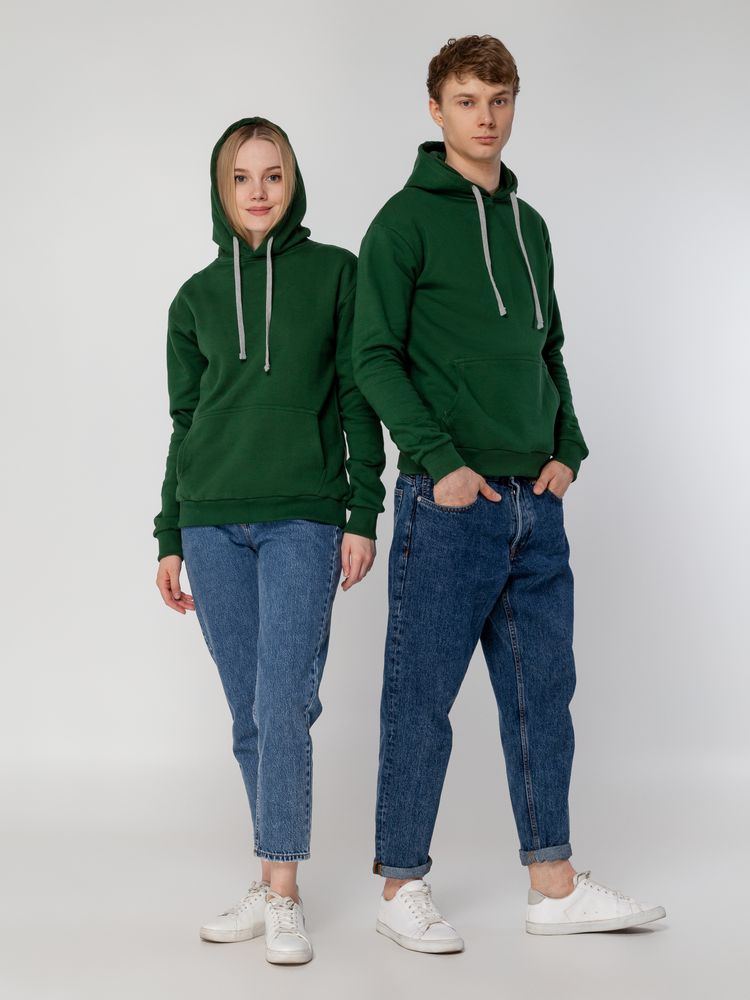 Толстовка с капюшоном Unit Kirenga Heavy, темно-зеленая / Миниатюра WWW (1000)