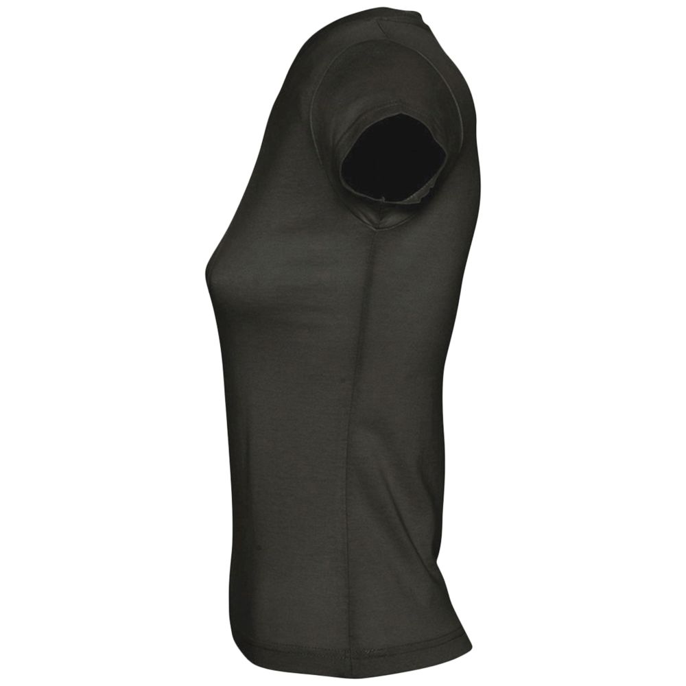 Футболка женская c V-образным вырезом Moon 150, черная / Миниатюра WWW (1000)