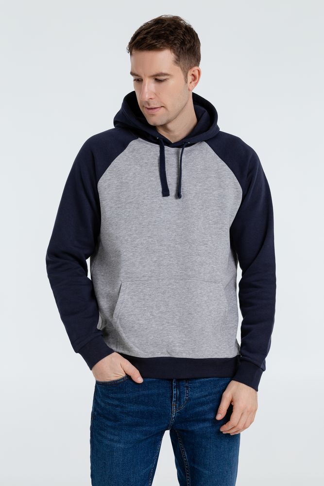 Толстовка унисекс Seattle, серый меланж c темно-синим / Миниатюра WWW (1000)