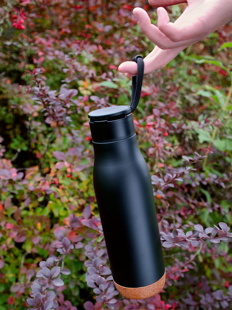 Термобутылка Steady, черная / Миниатюра WWW (1000)