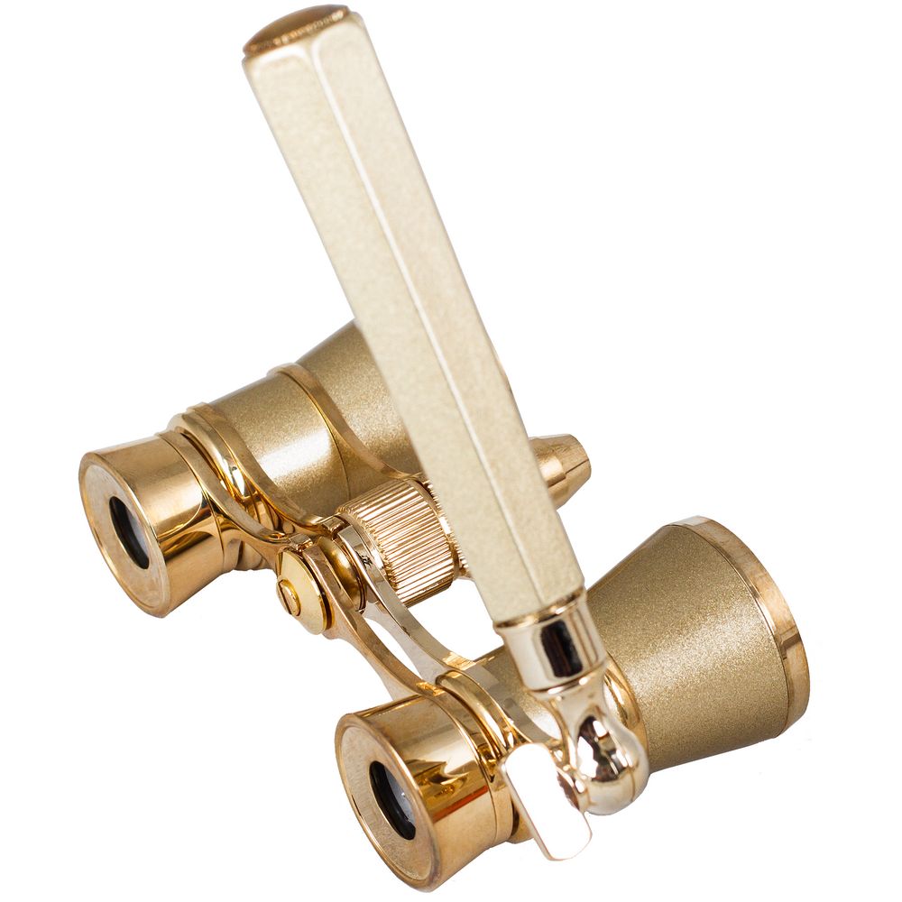 Театральный бинокль-лорнет Broadway 325N с подсветкой, золотистый / Миниатюра WWW (1000)