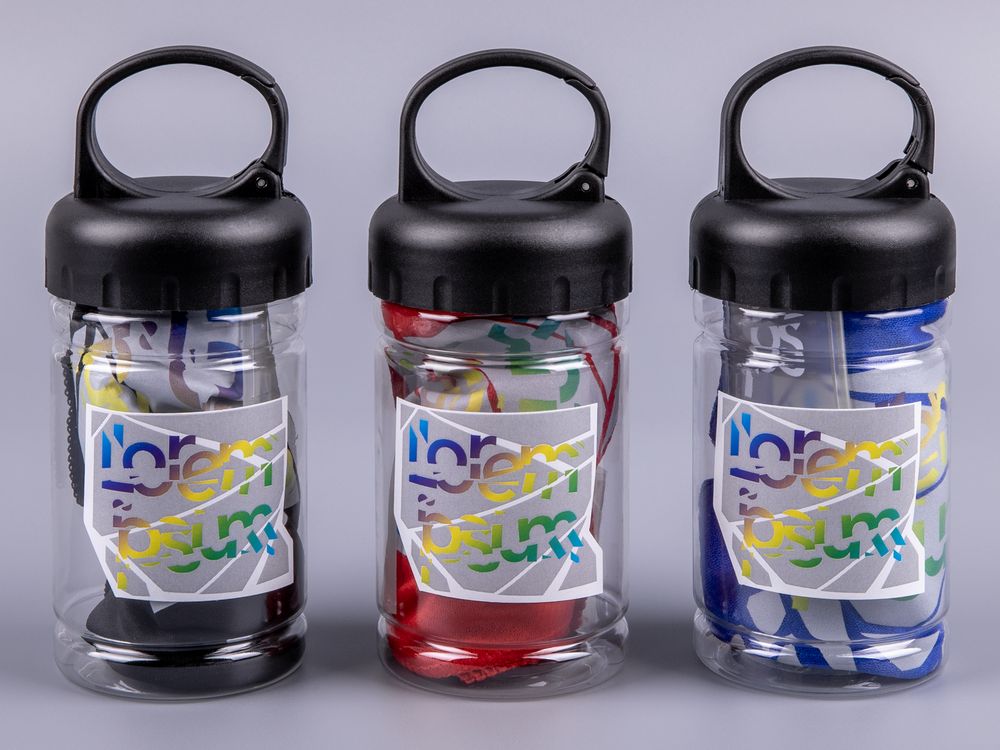 Охлаждающее полотенце Frio Mio в бутылке, красное / Миниатюра WWW (1000)