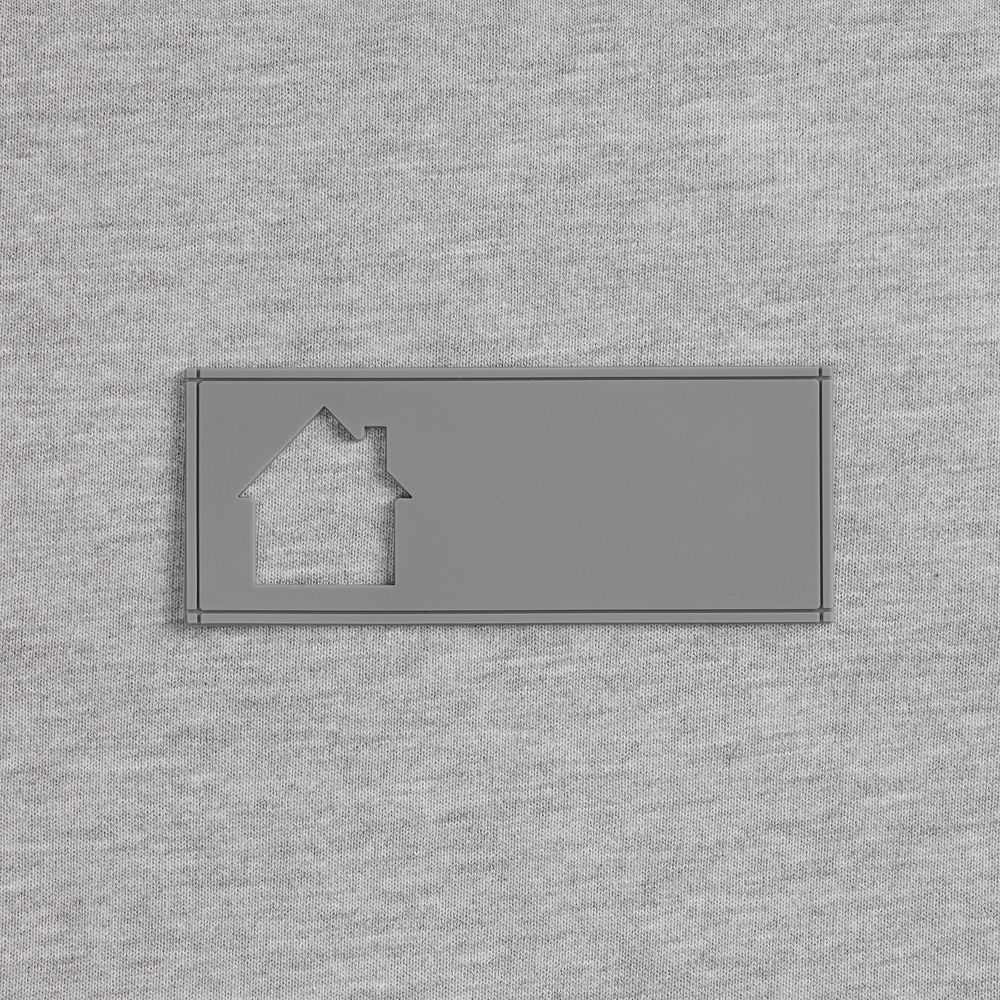 Лейбл из ПВХ с вырезом «Дом», серый / Миниатюра WWW (1000)