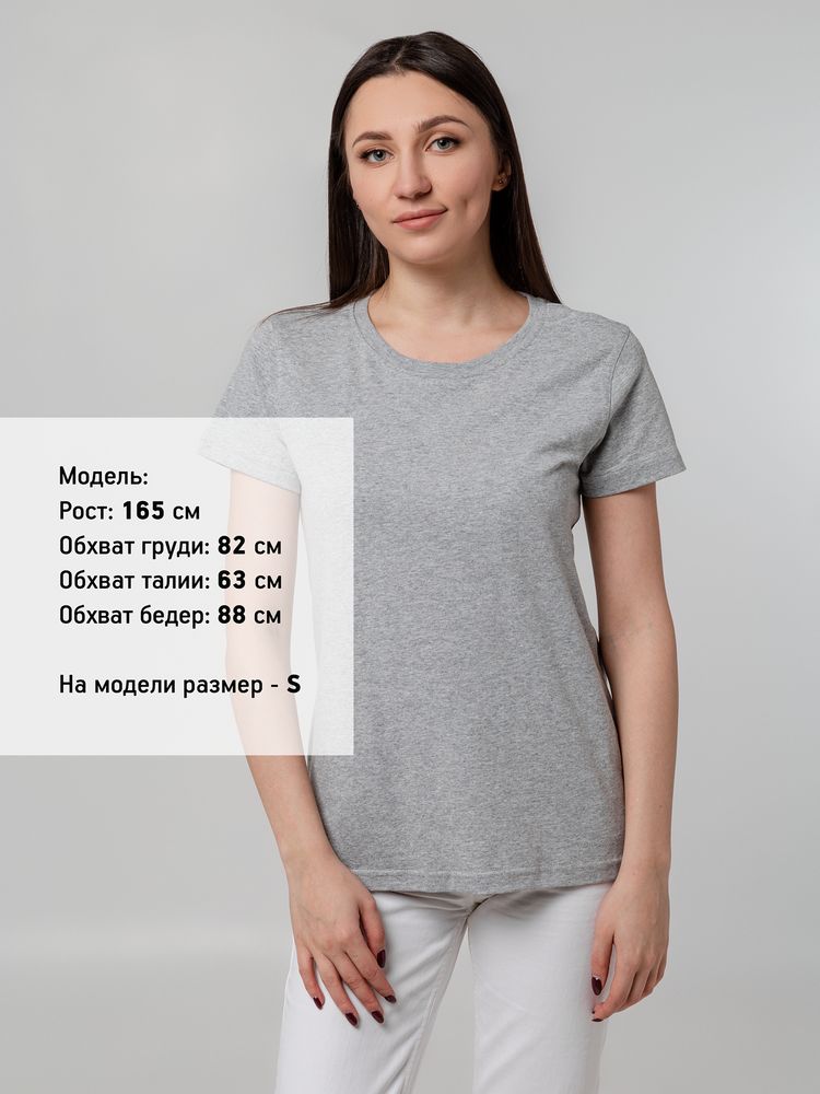 Футболка женская T-bolka Stretch Lady, серый меланж / Миниатюра WWW (1000)