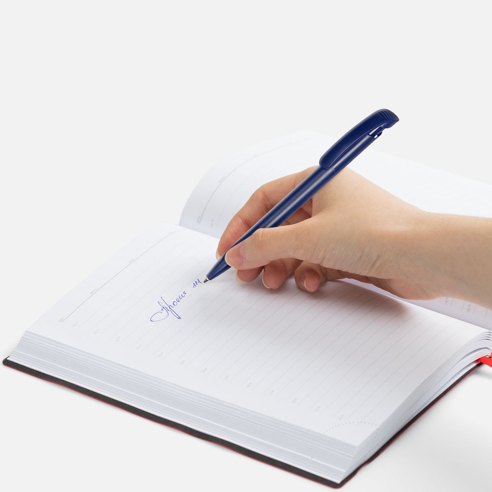 Ручка шариковая Clear Solid, синяя / Миниатюра WWW (1000)