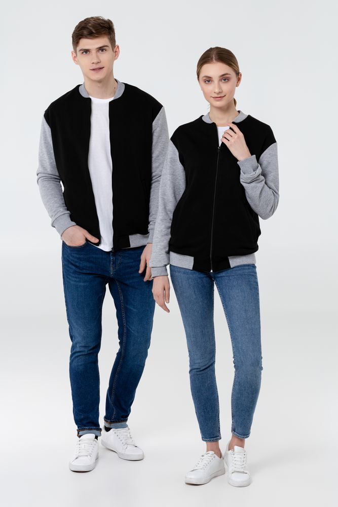 Бомбер College, черный / Миниатюра WWW (1000)