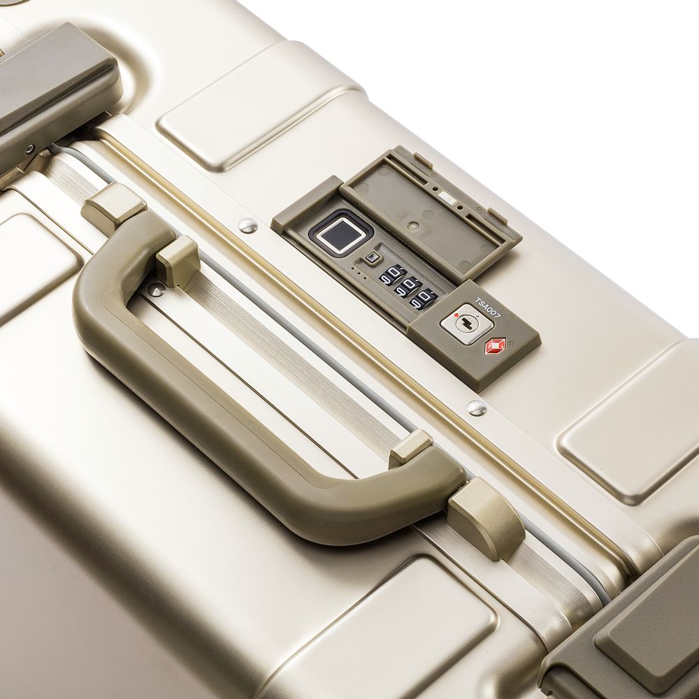 Чемодан Metal Luggage, золотистый / Миниатюра WWW (1000)