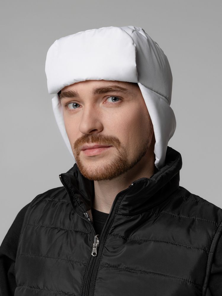 Шапка-ушанка Shelter, белая / Миниатюра WWW (1000)