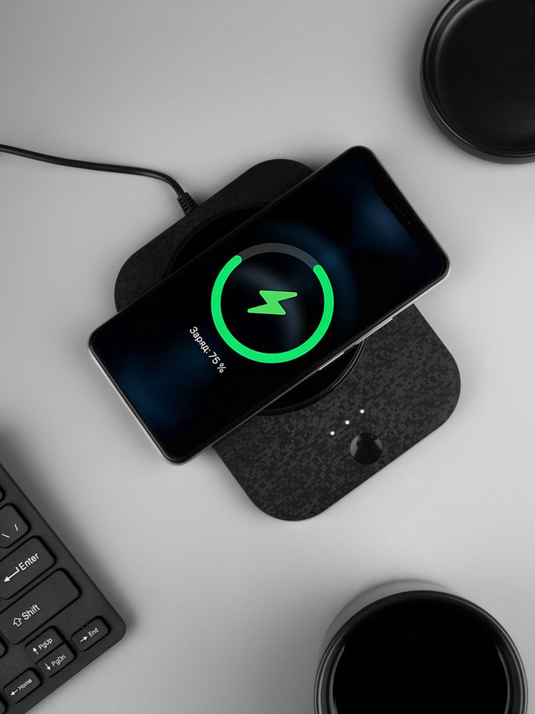 Кружка с подогревом и беспроводной зарядкой Dual Base Plus, черная / Миниатюра WWW (1000)