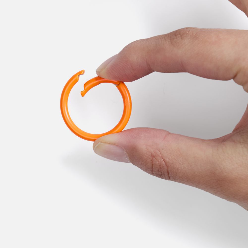 Карабин-кольцо Claus, L, оранжевый неон / Миниатюра WWW (1000)