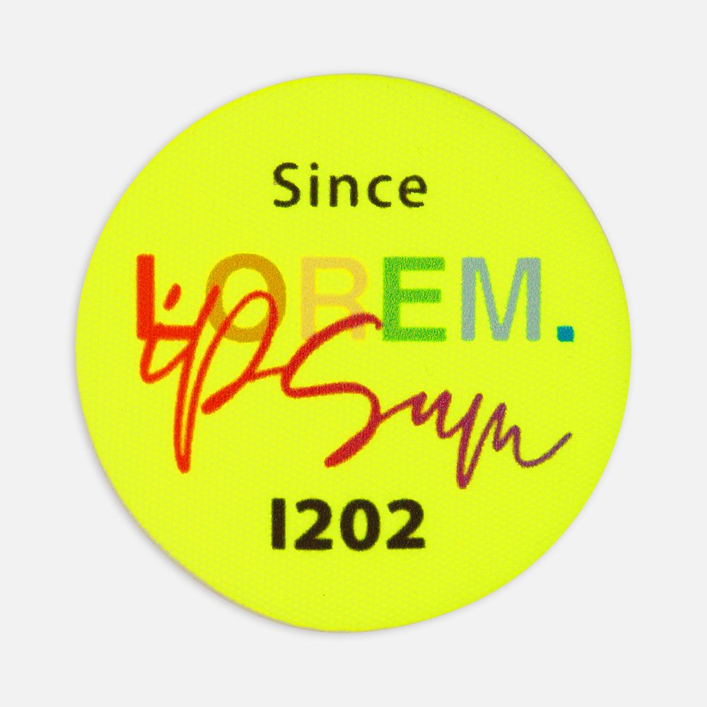 Наклейка тканевая Lunga Round, M, желтый неон / Миниатюра WWW (1000)