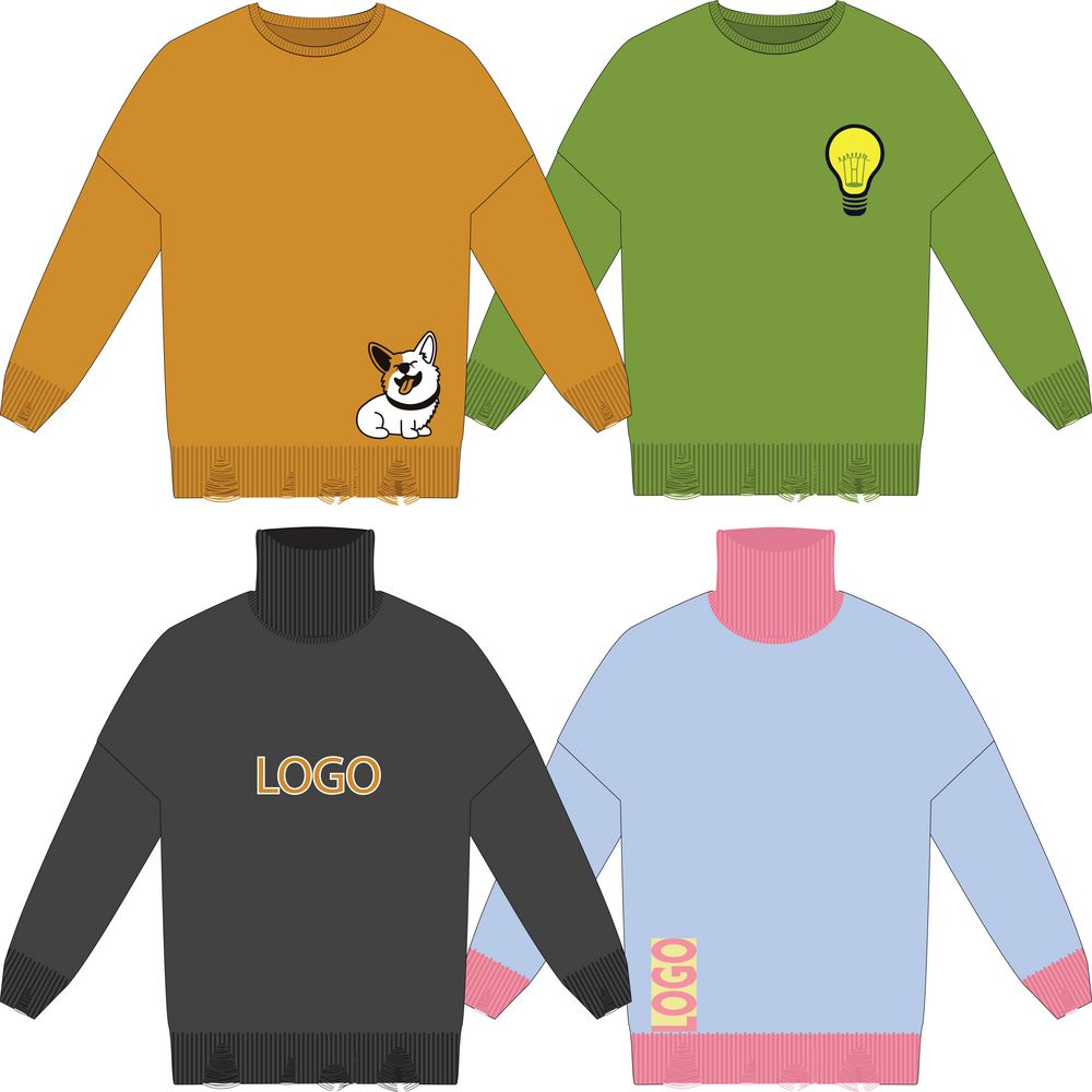 Свитер оверсайз Tricksy Net Grange на заказ, акрил / Миниатюра WWW (1000)